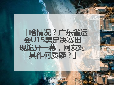 啥情况？广东省运会U15男足决赛出现诡异一幕，网友对其作何质疑？