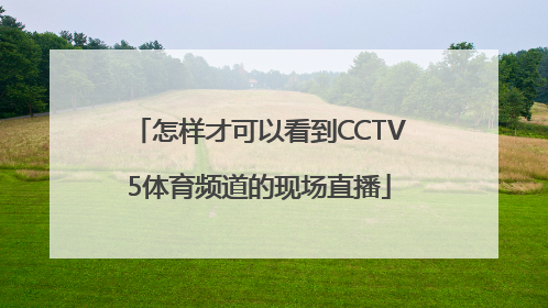 怎样才可以看到CCTV5体育频道的现场直播