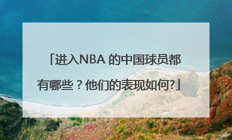 进入NBA 的中国球员都有哪些？他们的表现如何?