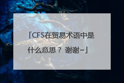 CFS在贸易术语中是什么意思？ 谢谢~